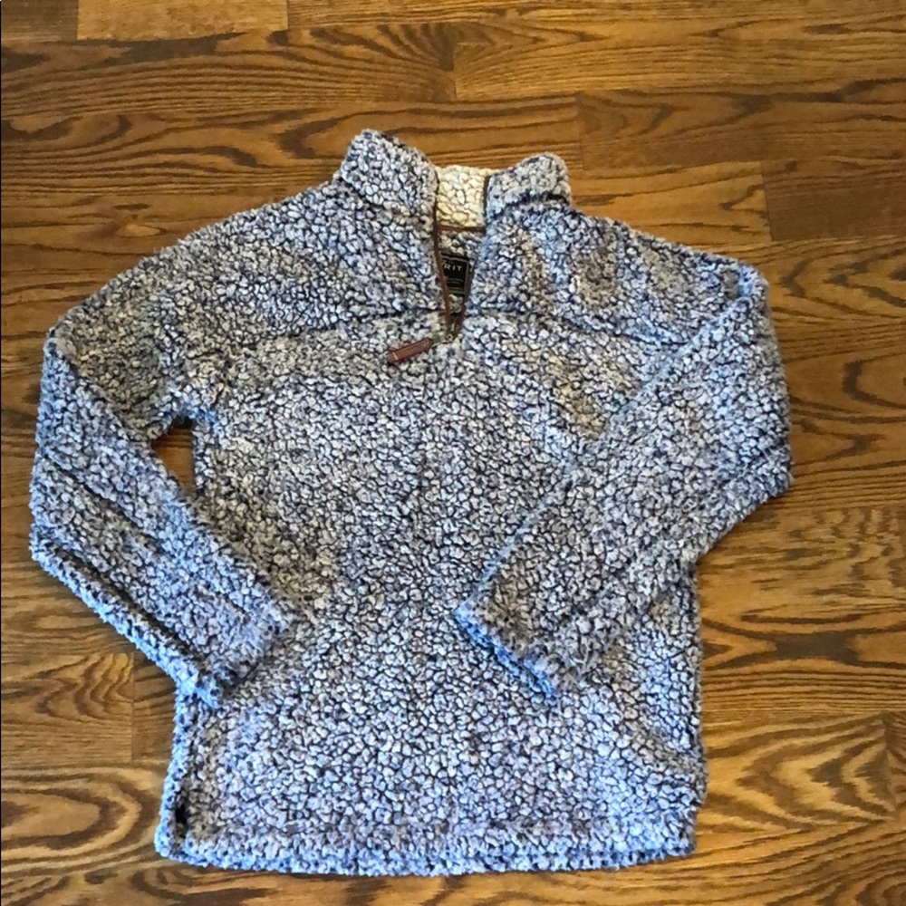 Never word true grit Sherpa zip up fleece